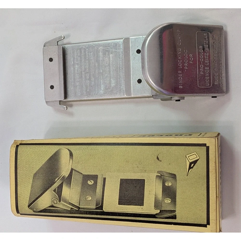 Leica Leitz Wetzlar Proloc Binder Locking Clamp & Pro-Color Slide Binders Set OS